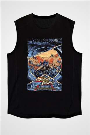 Starship Troopers Siyah Unisex  Kolsuz Tişört