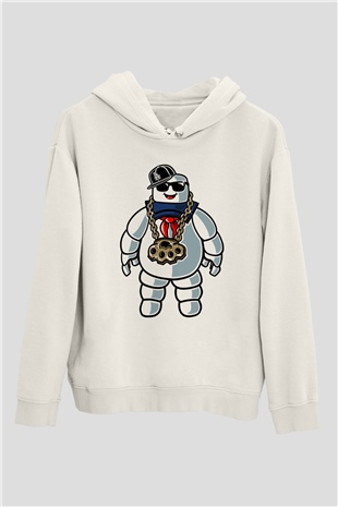 Stay Dope Baskılı Unisex Beyaz Hoodie