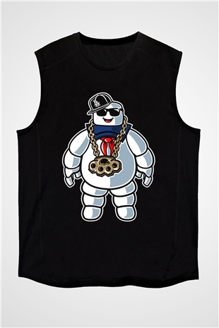 Stay Dope Baskılı Unisex Siyah Kolsuz Tişört