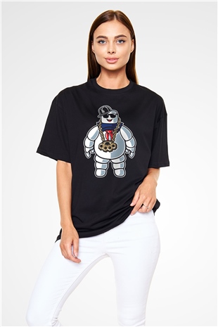 Stay Dope Baskılı Unisex Siyah Oversize Tişört