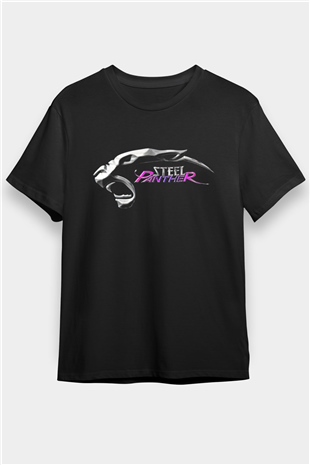 Steel Panther Baskılı Unisex Siyah Tişört - Tshirt
