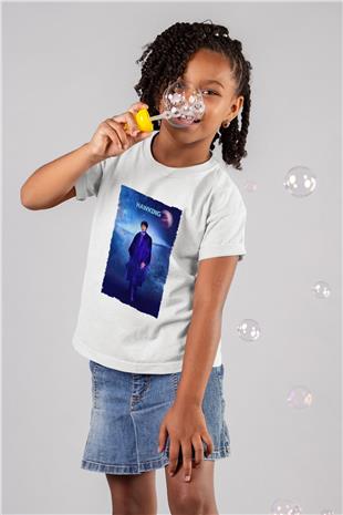 Stephen Hawking Baskılı Unisex Beyaz Çocuk Tişörtü - Tshirt