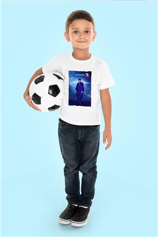 Stephen Hawking Baskılı Unisex Beyaz Çocuk Tişörtü - Tshirt
