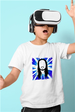 Steve Aoki Baskılı Beyaz Çocuk Tişört