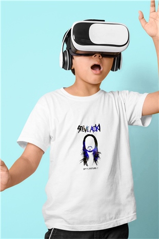 Steve Aoki Baskılı Beyaz Çocuk Tişört