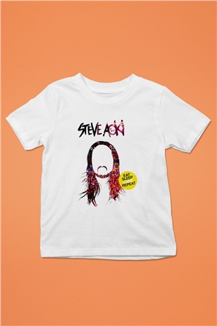 Steve Aoki Baskılı Beyaz Unisex Çocuk Tişört