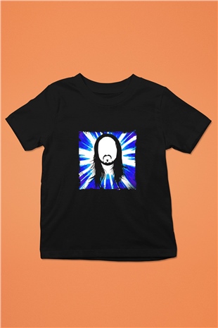 Steve Aoki Baskılı Unisex Siyah Çocuk Tişört