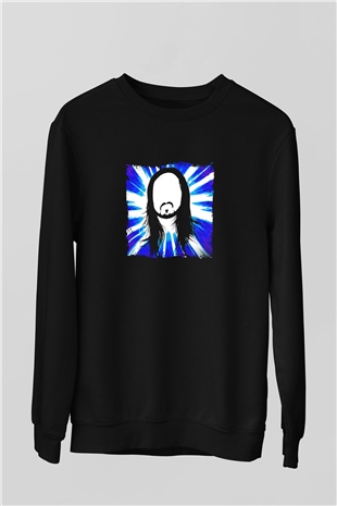 Steve Aoki Baskılı Unisex Siyah Sweatshirt