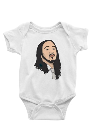 Steve Aoki Beyaz Bebek Body - Zıbın