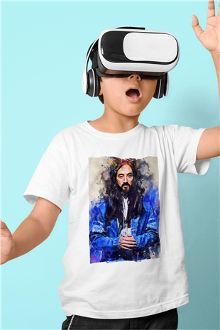 Steve Aoki Beyaz Unisex Çocuk Tişört