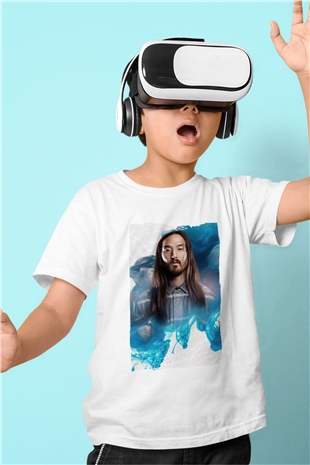Steve Aoki Beyaz Unisex Çocuk Tişört
