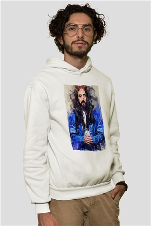 Steve Aoki Beyaz Unisex Kapüşonlu Sweatshirt