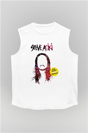 Steve Aoki Beyaz Unisex Kolsuz Tişört
