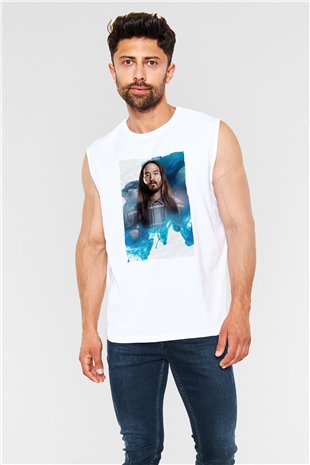 Steve Aoki Beyaz Unisex Kolsuz Tişört