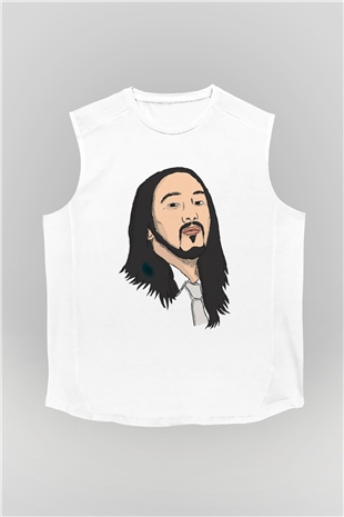 Steve Aoki Beyaz Unisex Kolsuz Tişört