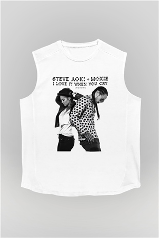 Steve Aoki Beyaz Unisex Kolsuz Tişört