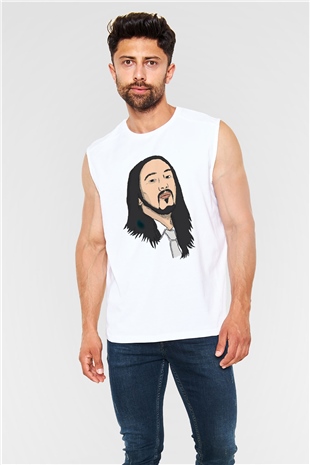 Steve Aoki Beyaz Unisex Kolsuz Tişört