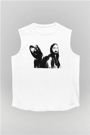 Steve Aoki Beyaz Unisex Kolsuz Tişört