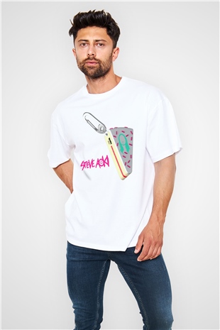 Steve Aoki Beyaz Unisex Oversize Tişört T-Shirt