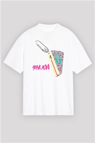 Steve Aoki Beyaz Unisex Oversize Tişört T-Shirt