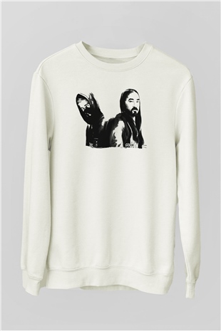 Steve Aoki Beyaz Unisex Sweatshirt