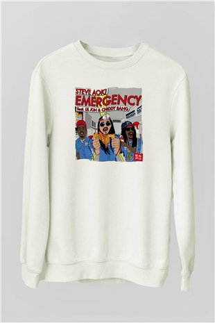 Steve Aoki Beyaz Unisex Sweatshirt