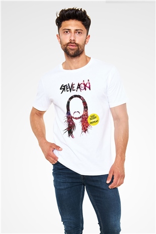 Steve Aoki Beyaz Unisex Tişört T-Shirt - TişörtFabrikası