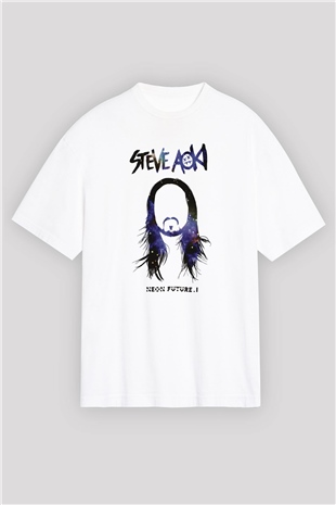 Steve Aoki Beyaz Oversize Tişört Oversize T-shirt - TişörtFabrikası