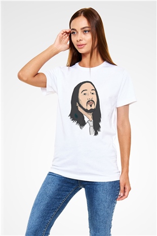 Steve Aoki Beyaz Unisex Tişört T-Shirt - TişörtFabrikası