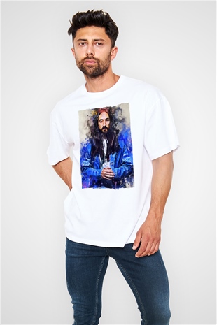 Steve Aoki Beyaz Oversize Tişört Oversize T-shirt - TişörtFabrikası