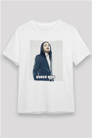 Steve Aoki Beyaz Unisex Tişört T-Shirt - TişörtFabrikası