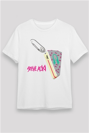 Steve Aoki Beyaz Unisex Tişört T-Shirt - TişörtFabrikası