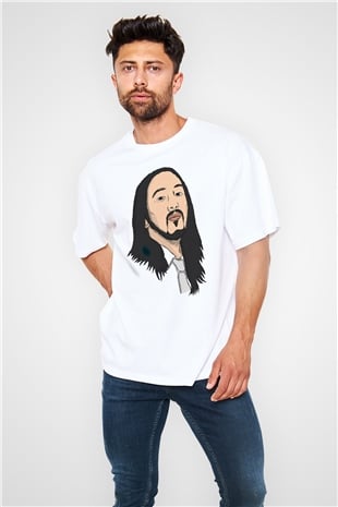 Steve Aoki Beyaz Oversize Tişört Oversize T-shirt - TişörtFabrikası