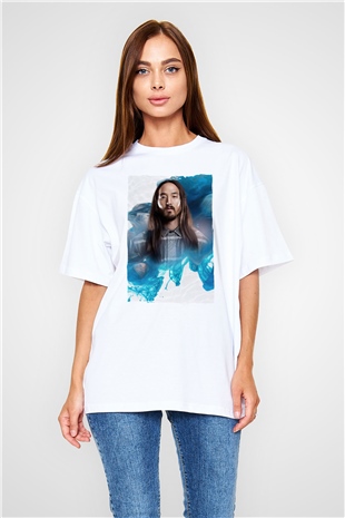 Steve Aoki Beyaz Oversize Tişört Oversize T-shirt - TişörtFabrikası
