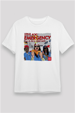 Steve Aoki Beyaz Unisex Tişört T-Shirt - TişörtFabrikası