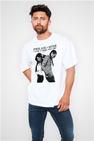 Steve Aoki Beyaz Oversize Tişört Oversize T-shirt - TişörtFabrikası