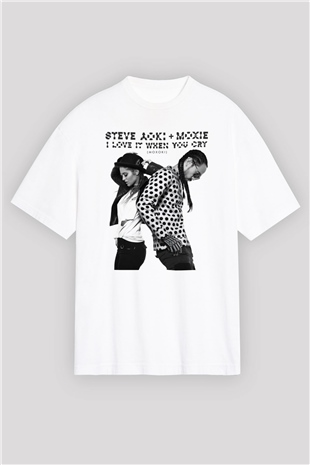 Steve Aoki Beyaz Oversize Tişört Oversize T-shirt - TişörtFabrikası