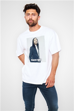 Steve Aoki Beyaz Oversize Tişört Oversize T-shirt - TişörtFabrikası