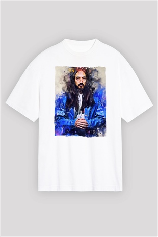 Steve Aoki Beyaz Oversize Tişört Oversize T-shirt - TişörtFabrikası