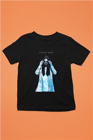 Steve Aoki Siyah Unisex Çocuk Tişört