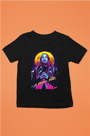 Steve Aoki Siyah Unisex Çocuk Tişört