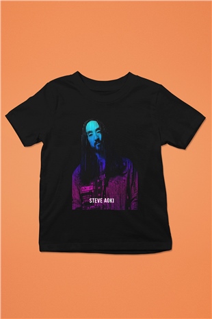 Steve Aoki Siyah Unisex Çocuk Tişört