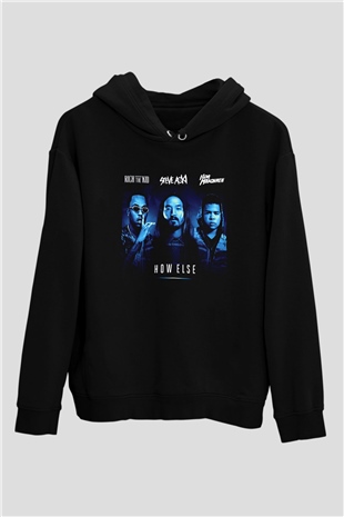 Steve Aoki Siyah Unisex Kapüşonlu Sweatshirt