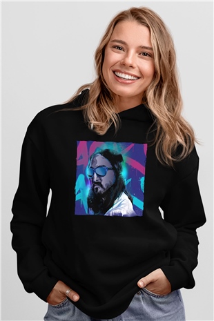 Steve Aoki Siyah Unisex Kapüşonlu Sweatshirt