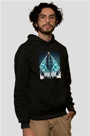 Steve Aoki Siyah Unisex Kapüşonlu Sweatshirt