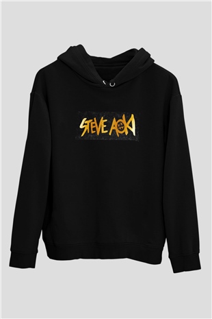 Steve Aoki Siyah Unisex Kapüşonlu Sweatshirt