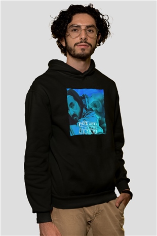 Steve Aoki Siyah Unisex Kapüşonlu Sweatshirt