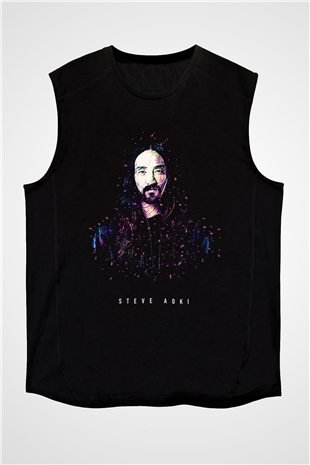Steve Aoki Siyah Unisex Kolsuz Tişört