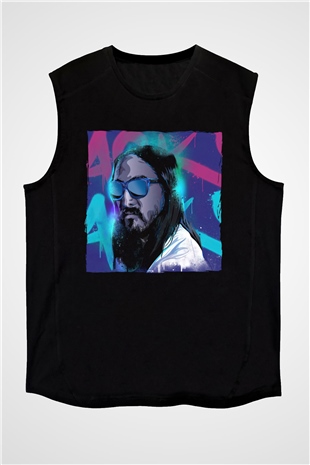 Steve Aoki Siyah Unisex Kolsuz Tişört