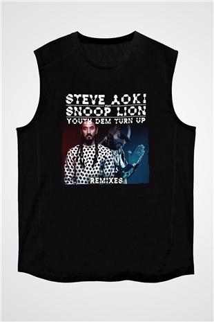 Steve Aoki Siyah Unisex Kolsuz Tişört